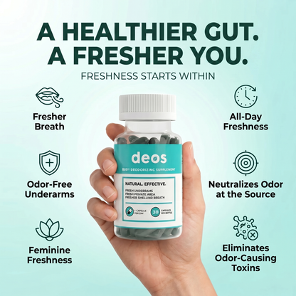 DEOS® Internal Deodorant Supplement [Natural Odor Control] Capsules 30 Pcs
