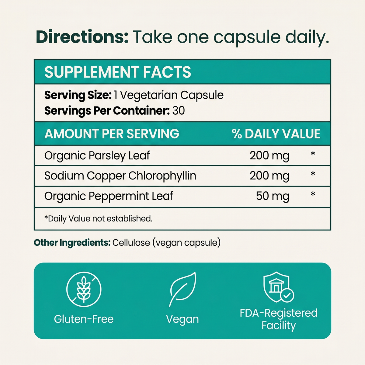 DEOS® Internal Deodorant Supplement [Natural Odor Control] Capsules 30 Pcs