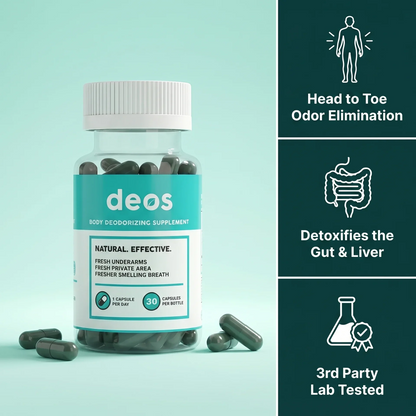 DEOS® Internal Deodorant Supplement [Natural Odor Control] Capsules 30 Pcs