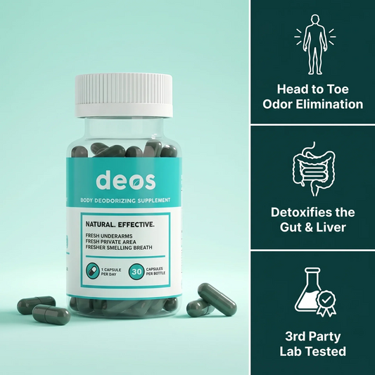 DEOS® Internal Deodorant Supplement [Natural Odor Control] Capsules 30 Pcs